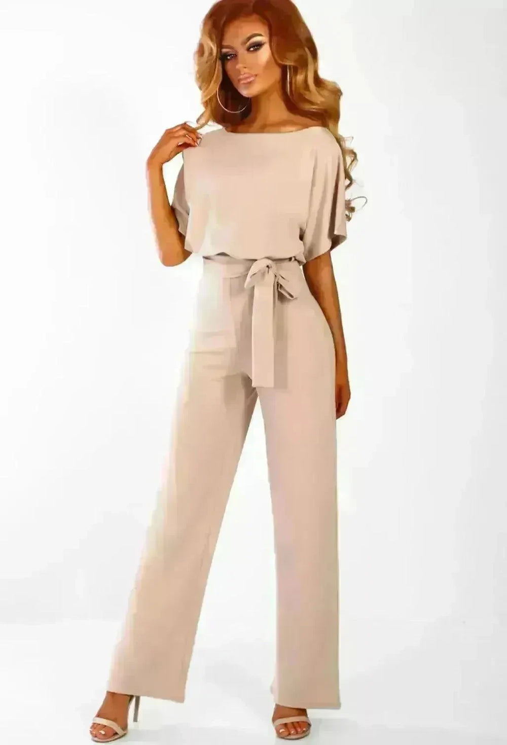 7-color Fashion Lace-up Button Short-sleeved Women's Jumpsuit - EX-STOCK CANADA