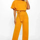 7-color Fashion Lace-up Button Short-sleeved Women's Jumpsuit - EX-STOCK CANADA