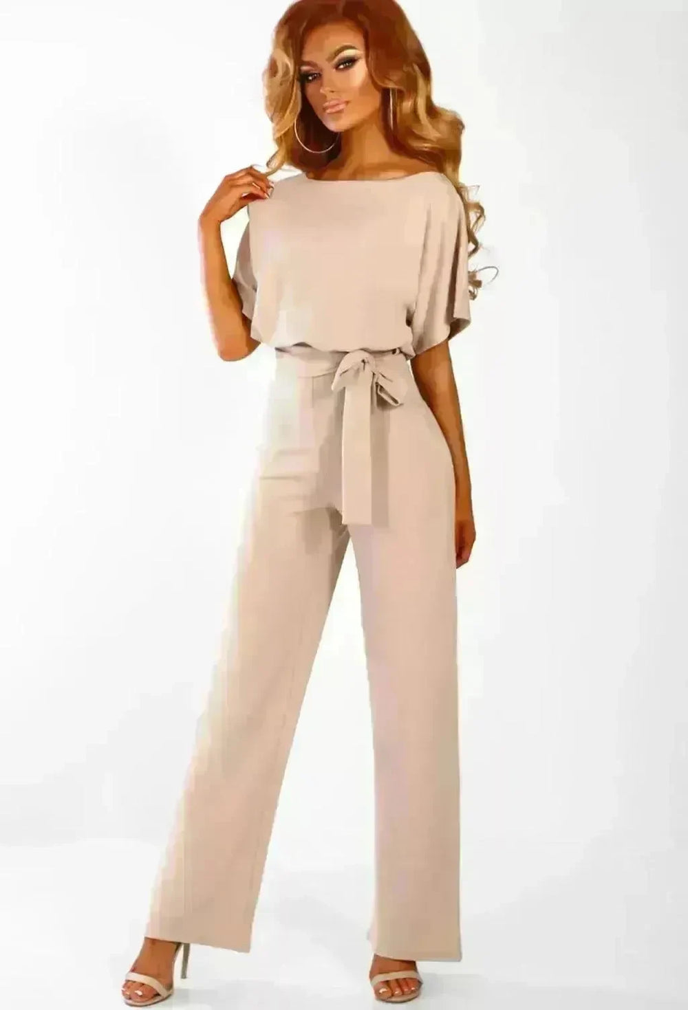 7-color Fashion Lace-up Button Short-sleeved Women's Jumpsuit - EX-STOCK CANADA