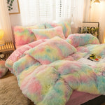 Mink Velvet Four Piece Set Long Plush Crystal Velvet Duvet Cover EX-STOCK Canada 