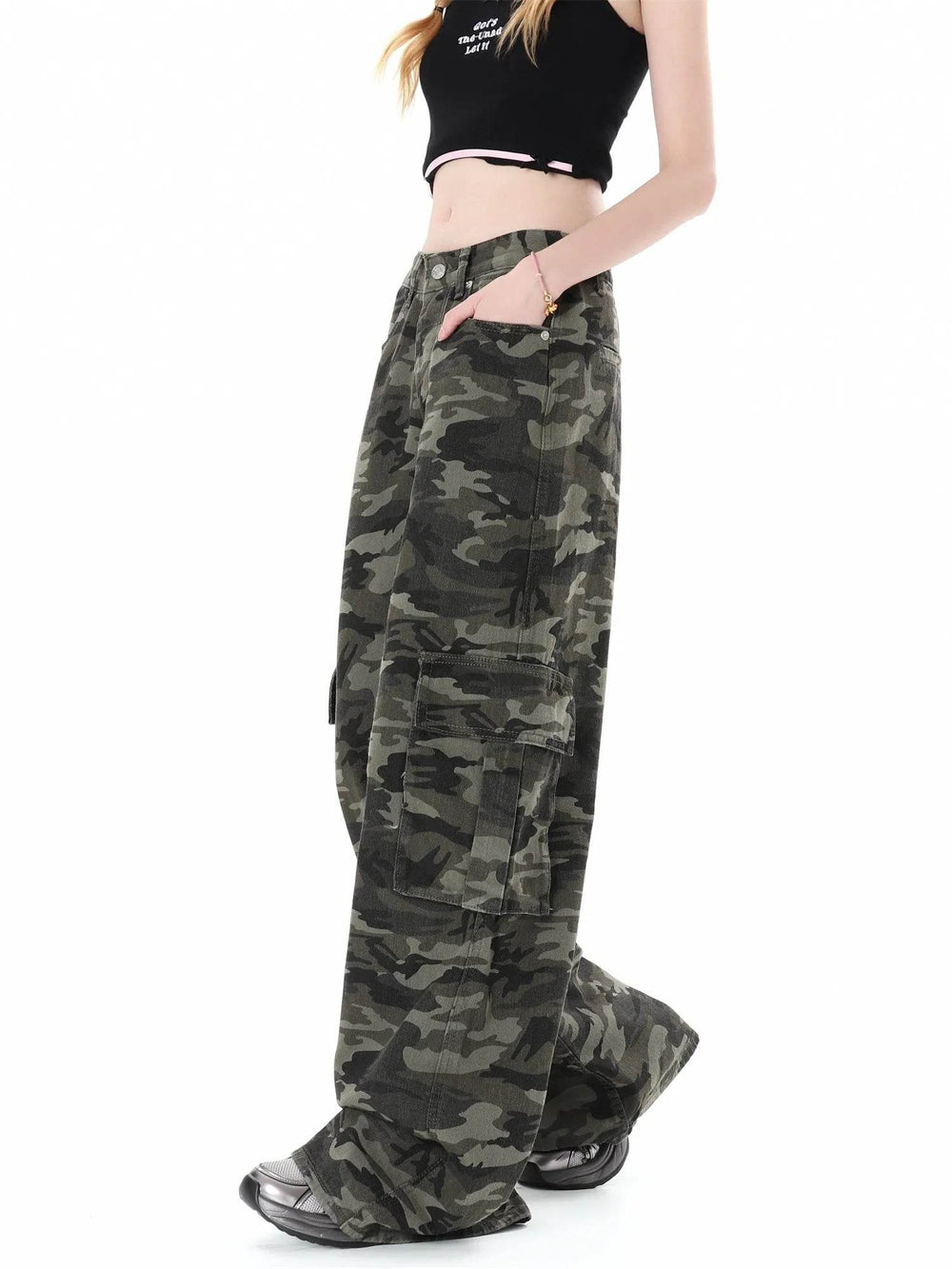 Camouflage Multi Pocket Workwear Baggy Jeans Pant For Men And Women Lazy High Street Straight Tube - EX-STOCK Canada