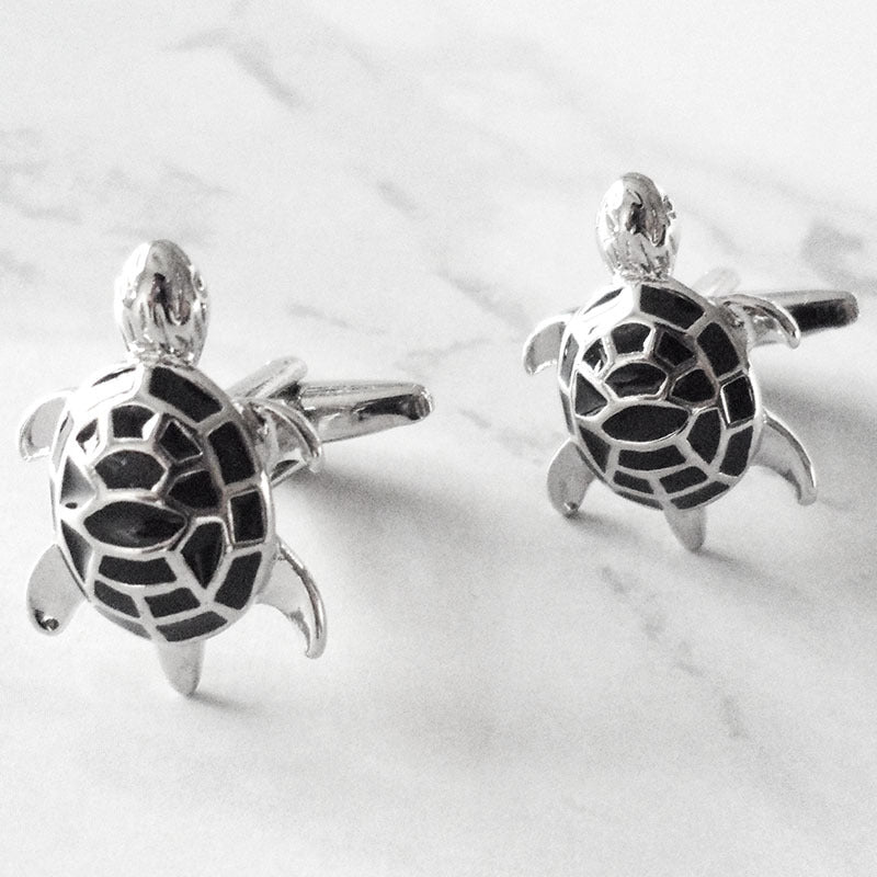 Men's Enamel Turtle Cufflinks – Copper Electroplated Animal Cufflinks | Canada & USA