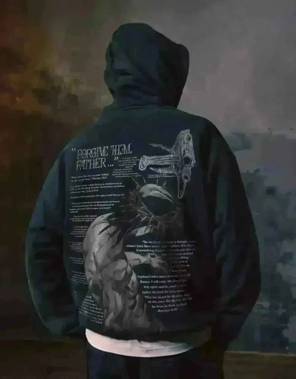 Men's Casual Printed Oversized Hoodie Sweatshirt Hip Pop Streetwear - EX-STOCK CANADA