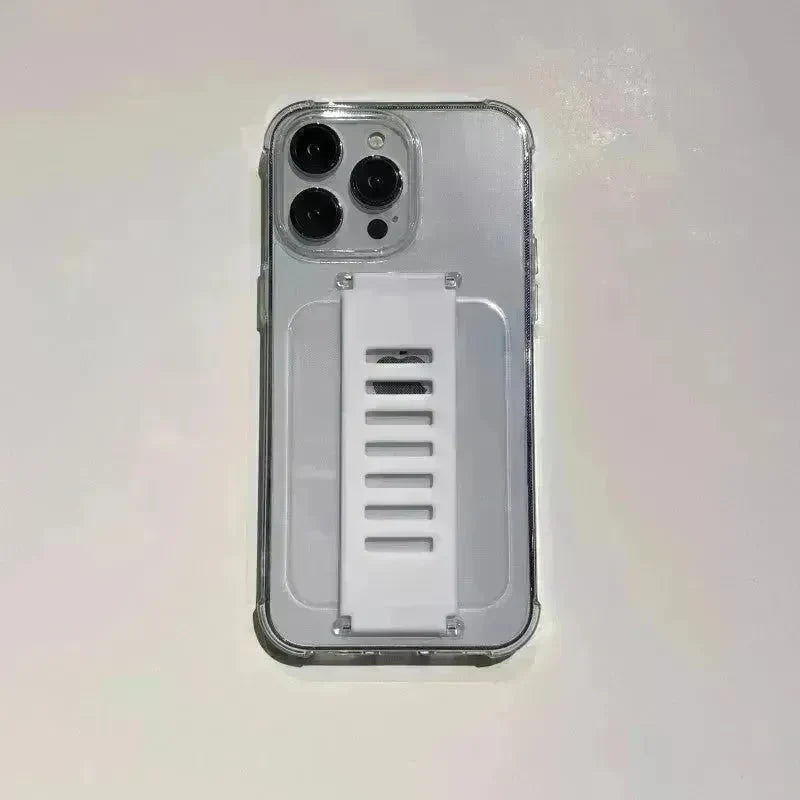 Transparent Case Wrist Strap Bracket Non-slip Phone Case - EX-STOCK CANADA