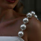 Pearl Strap Crop Top for Women – Elegant White Cropped Tube Top with Pearl Shoulder Straps