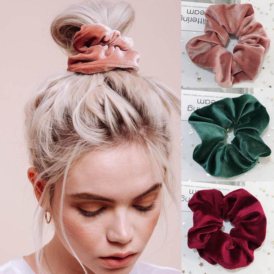 Fashion Velvet Scrunchies for Hair Ponytail Holder - EX-STOCK Canada
