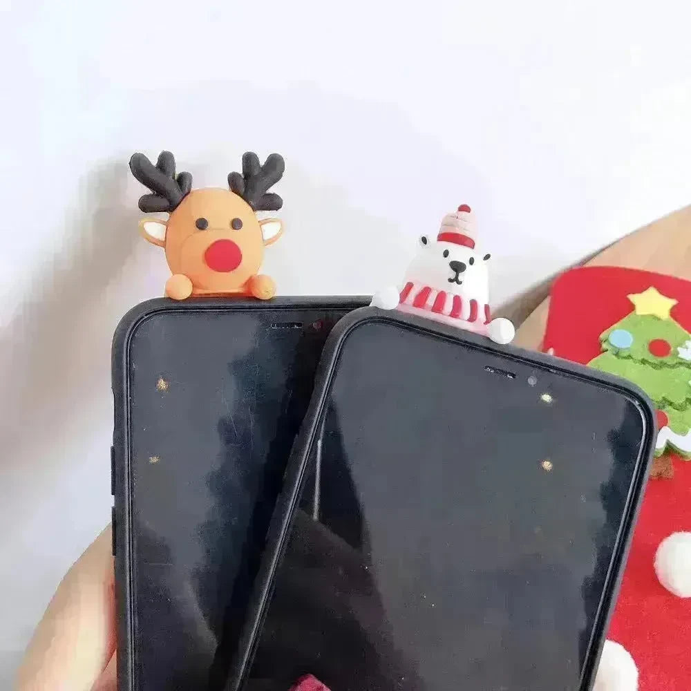 Merry Snowflakes Santa Deer Christmas-themed phone case - EX-STOCK CANADA