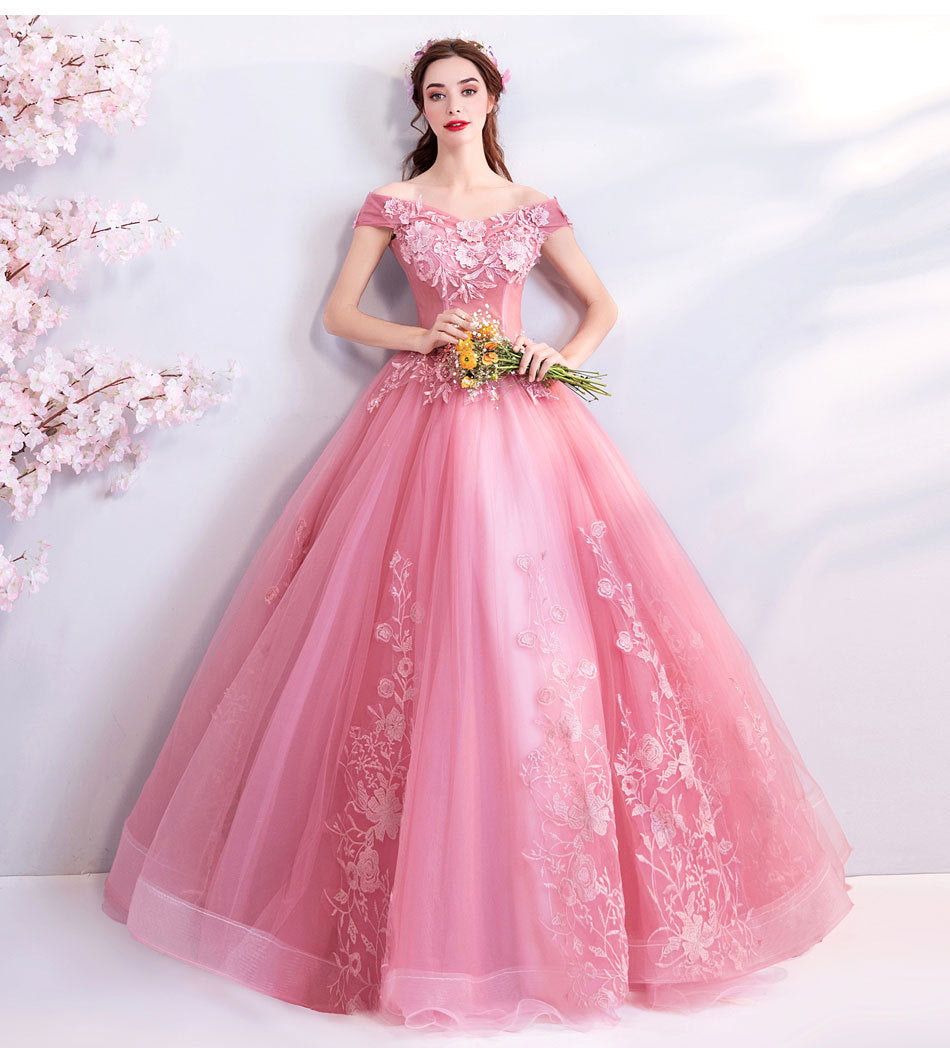 Off-shoulder Bridal Floor-length Yarn Wedding Toast Dress Wedding Dinner Dress EX-STOCK Canada 