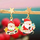 Fashionable Asymmetric Cartoon Dripping Oil Christmas Elk Earrings - EX-STOCK CANADA