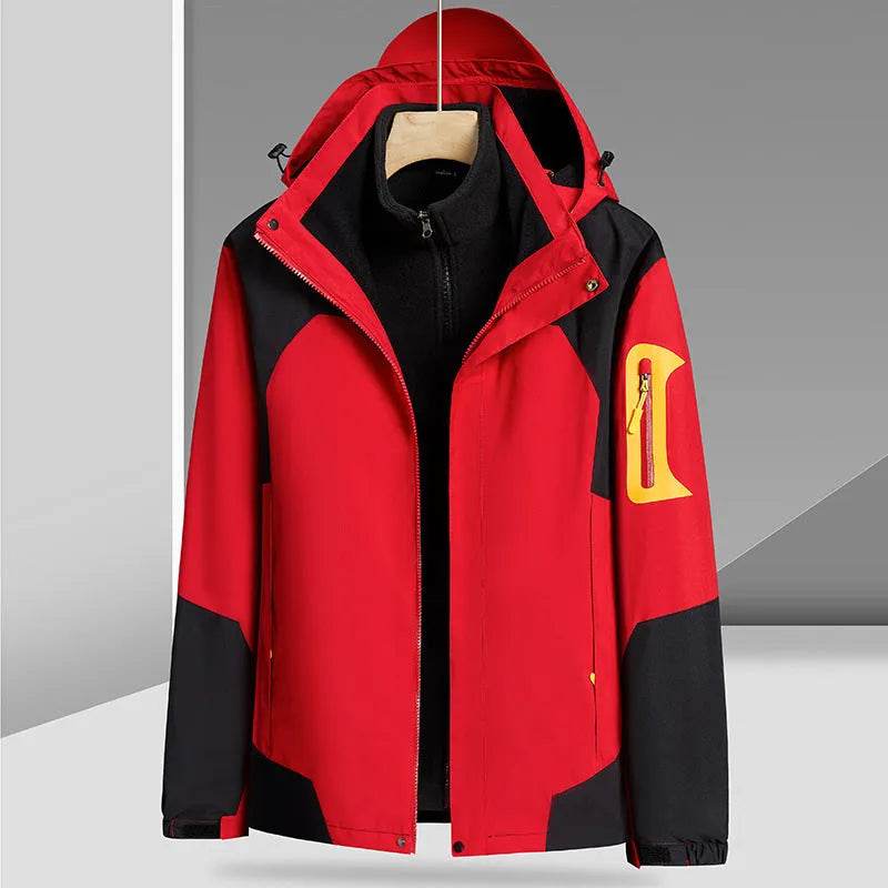 Three-in-one Removable Liner With Velvet Thickening Windproof Waterproof Jacket - EX-STOCK Canada