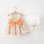 Casual Newborn Baby girl Printed Bow Princess Dress - EX-STOCK Canada