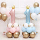 1st Birthday Balloon Column Kit – Pink & Blue Crown Number 1 Party Decoration Supplies