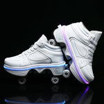 Four Wheel Rampage LED Roller Skate Shoes – 7-Color Atmosphere Breathing Light