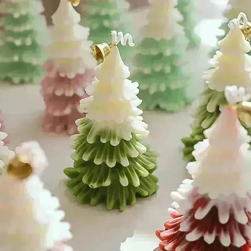 Merry Christmas Candle 3D Xmas Tree Shaped Aromatherapy Candles Ornaments Navidad New Year Party Home Decor Xmas Gift - EX-STOCK CANADA