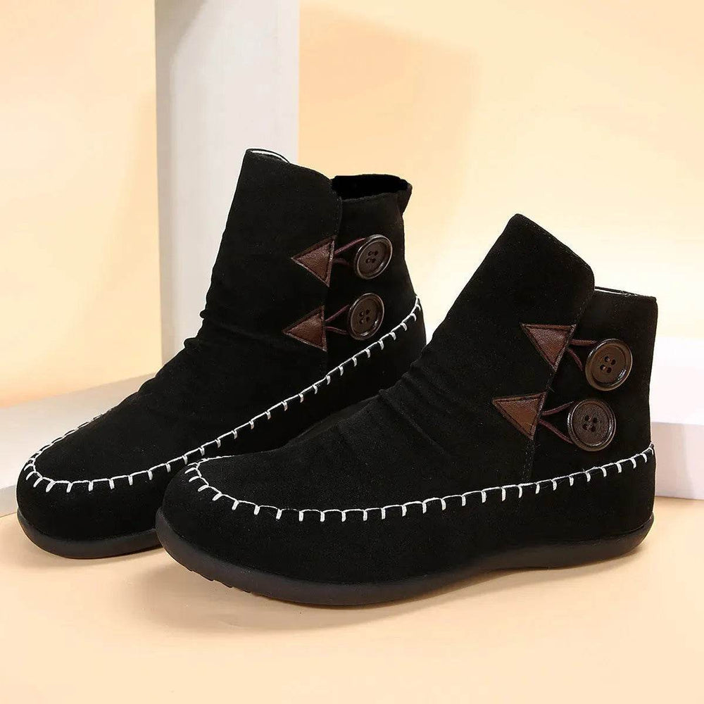 Button Design Ankle Boots For Women Autumn And Winter - EX-STOCK Canada