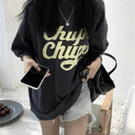 Street Fashion Oversized women round neck polo y2k fashion - EX-STOCK Canada