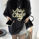 Street Fashion Oversized women round neck polo y2k fashion - EX-STOCK Canada