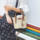 new summer women's bag hand-woven contrast color bucket straw bag cylinder handbag diagonal shoulder beach bag EX-STOCK Canada 