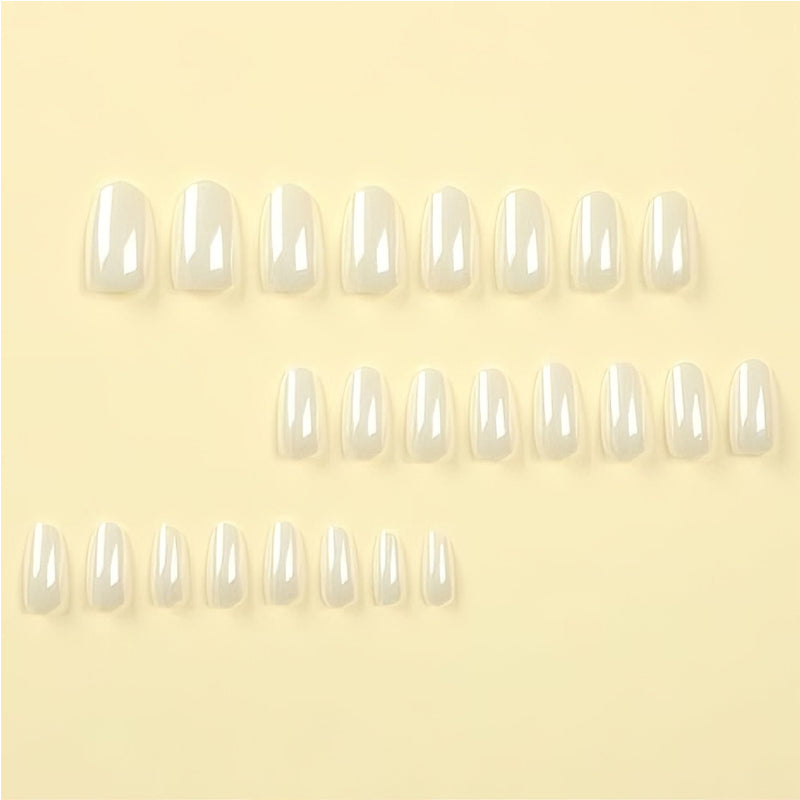 24 PCS Ongles Art Aurora Blanc, Longs Ongles Fausse Pipe à Eau, Bout d'Ongle Faux OngleEX-STOCK Canada 