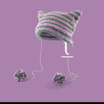 Breathable Windproof Cute Thermal Head Cover Woolen Cap beanies - EX-STOCK Canada