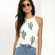 Summer Halter neck blouse top  Cactus Print Women - EX-STOCK CANADA