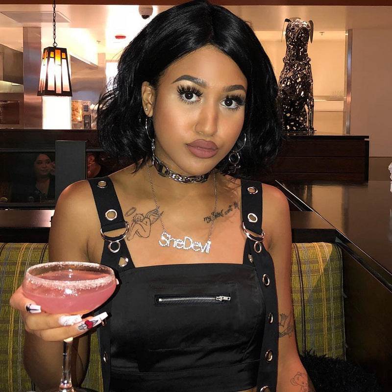 Summer Spring Black Tank Top Women Sleeveless Cropped Tops Hollow Bustier Top Streetwear - EX-STOCK Canada