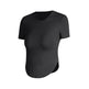 Rib Sports Short-sleeved Blouse With Chest Pad Workout Clothes Running T-shirt Beauty Back Tight - EX-STOCK CANADA