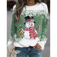 Snowman Printed Panel Loose Sweater EX-STOCK Canada 