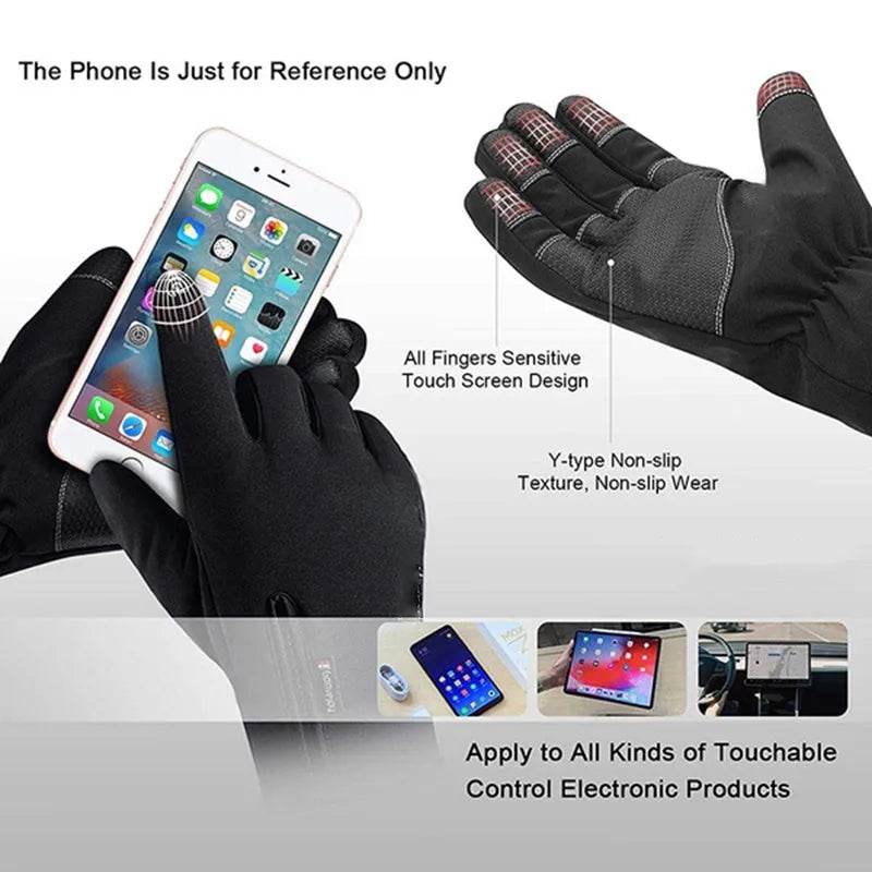 Winter Gloves Touchscreen Non-Slip Unisex Waterproof Windproof Warm Cycling Ski Sports Gloves Women Men - EX-STOCK Canada
