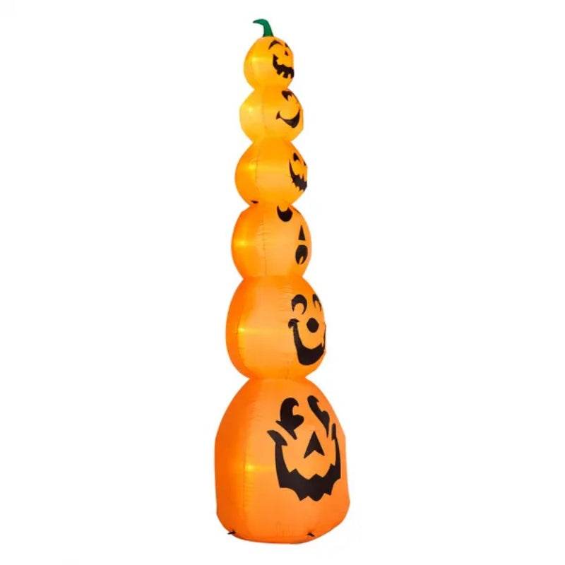9FT Halloween Inflatable Stacked Pumpkins, Blow Up 6 Pumpkins Inflatable With Built-in LED Lights Outdoor Decorations Large Party Yard Decoration - EX-STOCK Canada