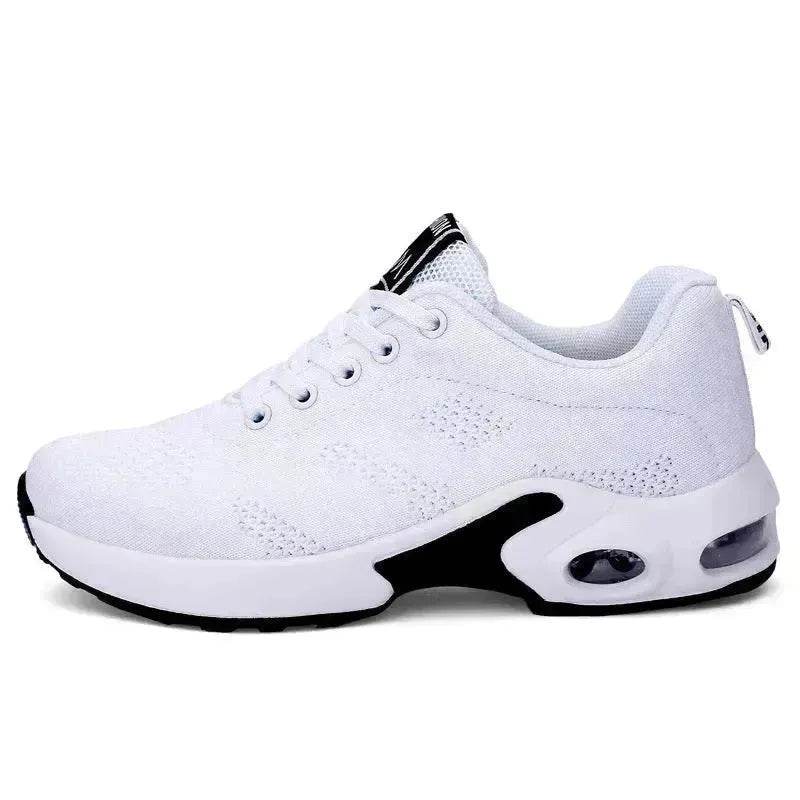 Casual Shoes Breathable Lightweight Mother Shoes Lace-up Cushioned Sneakers for Women - EX-STOCK Canada