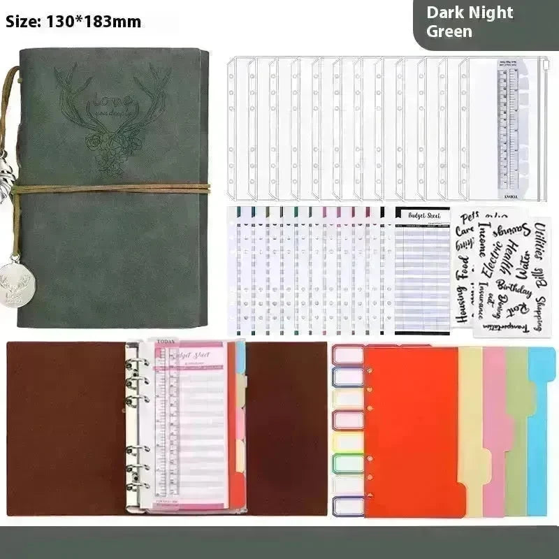Notebook A6 Leather Loose-leaf Tally Book Note Pad  Memo Note Book - EX-STOCK CANADA
