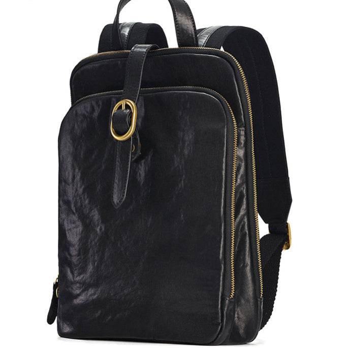 Multi-laminated Retro Genuine Leather Backpack - EX-STOCK Canada