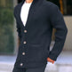 Single-breasted Long Sleeve Lapel Sweater Men's Clothing EX-STOCK Canada 