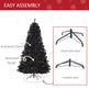 7ft Artificial Christmas Tree Holiday Home Indoor Decoration With Automatic Open, Black EX-STOCK Canada 