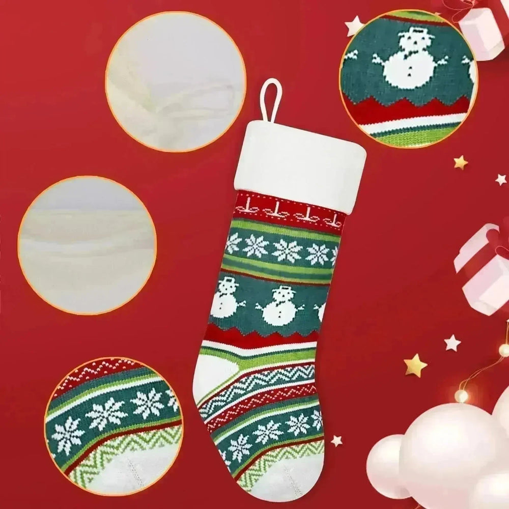 Christmas Stockings Candy Knitted Bag Wool - EX-STOCK CANADA