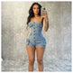 Strapless denim jumpsuit denim tube top jumpsuit Denim short Jumpsuit women Denim Short Rompers jean romper shortsjean jumpsuit shorts - EX-STOCK Canada