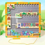 Magnetic Letters Matching Walking Parking Maze Letters Early Cognitive Montessori Educational Toys - EX-STOCK CANADA
