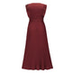 Women's Summer Maxi Dresses Elegant V Neck Ruffled Sleeves Empire Waist Pleated Flowy Wedding Guest Dress EX-STOCK