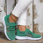 Casual Lace-up Mesh Sneakers Breathable Flying Woven Round Toe Walking Running Sports Shoes for Women - EX-STOCK Canada