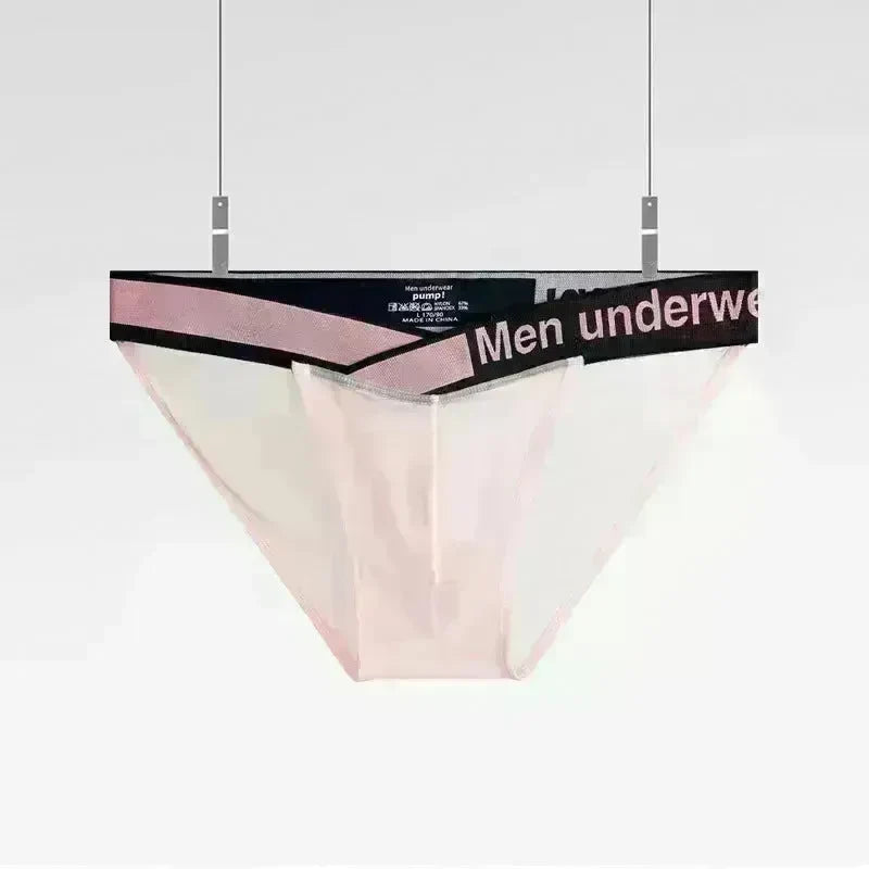 Men's Thin Ice Silk Transparent High Fork Briefs - EX-STOCK CANADA