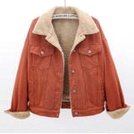 Lamb Wool Thickened Plus Velvet Denim Jacket Women EX-STOCK Canada 