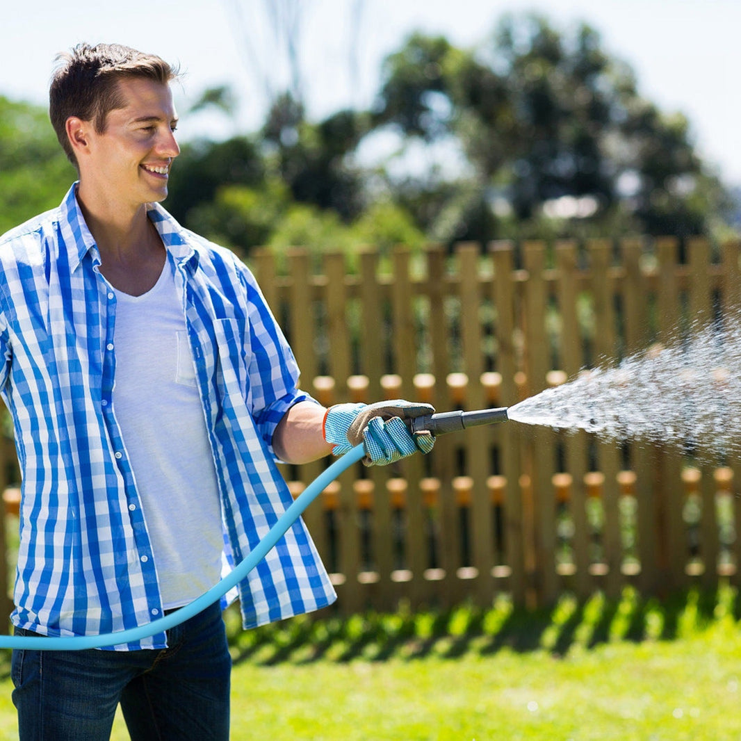 25FT-50FT Options -- 1Pc Non-Expanding Flexible Garden Hose Heavy Duty PVC Water Hose Leak-Resistant Kink-Free All-weather Burst 500PSI EX-STOCK