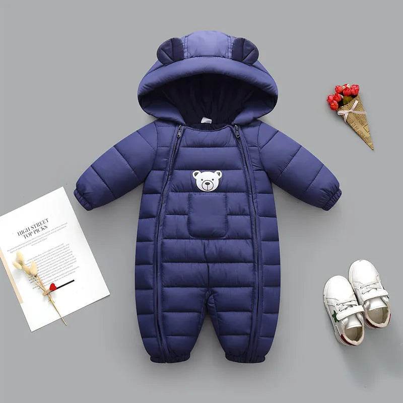Infant Baby Puffer Hoodie Overall Romper Jumpsuit - EX-STOCK Canada