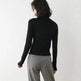 Women Autumn Winter Slim Fit High neck Half zip Knitted sweater Top - EX-STOCK Canada