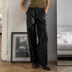 Casual Leather High-waisted Work Formal Trousers Pant women - EX-STOCK Canada