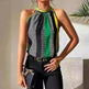 Women's Polka Dot Color Matching  High Neck tops for Elegant Women Classy Halter Neck Tops for Women - EX-STOCK CANADA