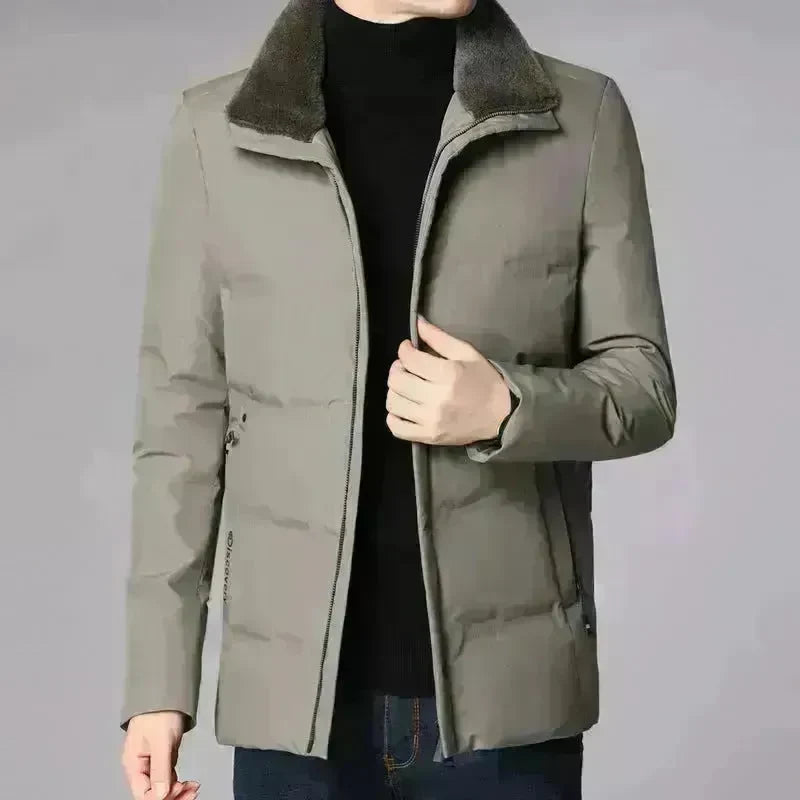 Fur Collar Thick Business Office Work Down Winter Jacket for men - EX-STOCK CANADA