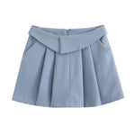European And American Style College Style High Waist Mini Pleated Skirt - EX-STOCK Canada
