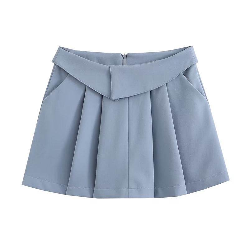 European And American Style College Style High Waist Mini Pleated Skirt - EX-STOCK Canada